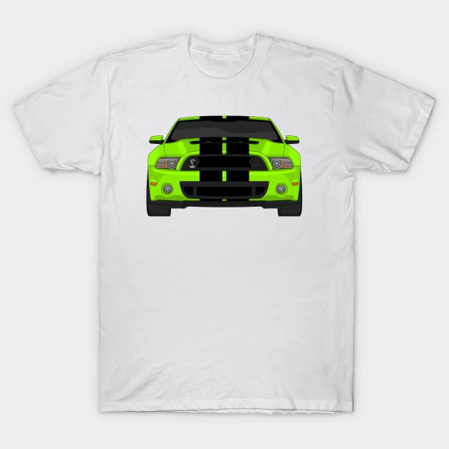 MUSTANG SHELBY GT500 LIME T-Shirt by VENZ0LIC